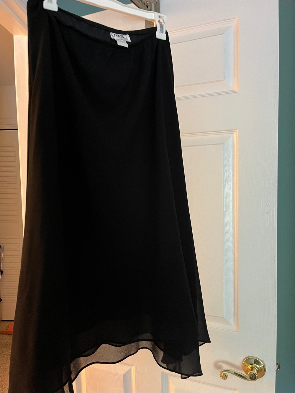 J.B.S. Black Asymmetrical Overlay Skirt